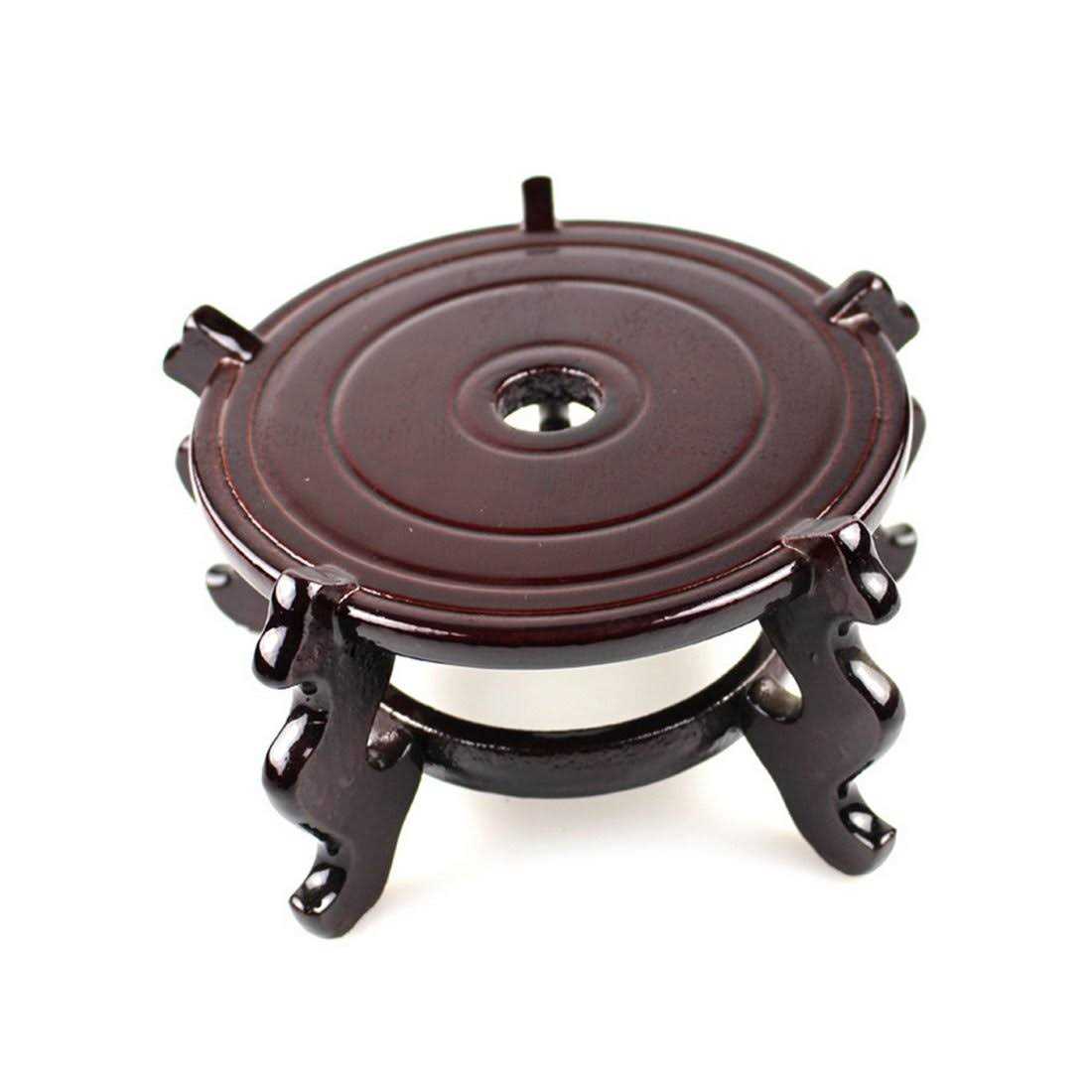 fengshuisale Feng Shui Chinese Wooden Fishbowl Planter Display Stand - Healthber