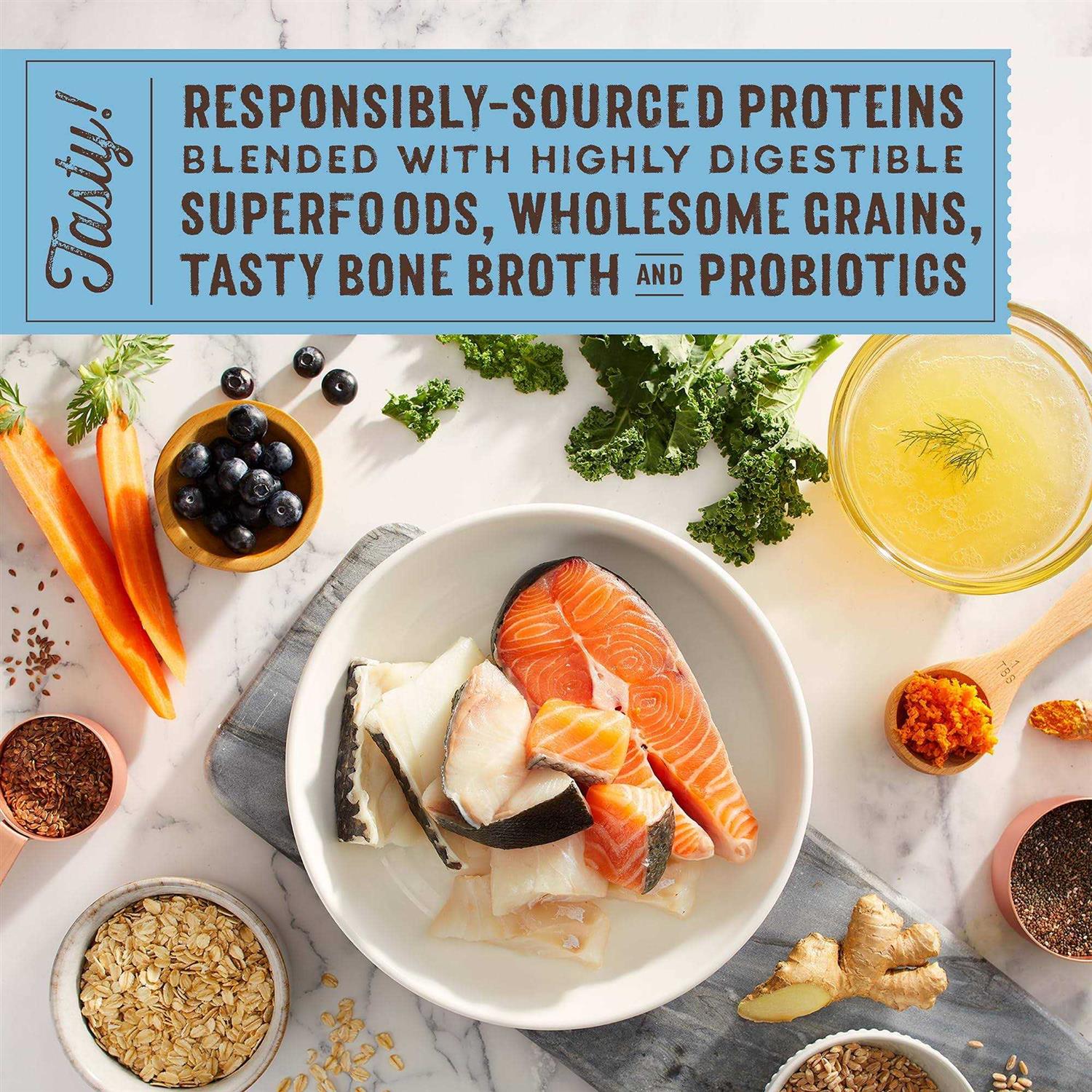 Stella & Chewy’s SuperBlends Raw Wholesome Grains Wild Caught Whitefish & Salmon Recipe with Superfoods - Healthber