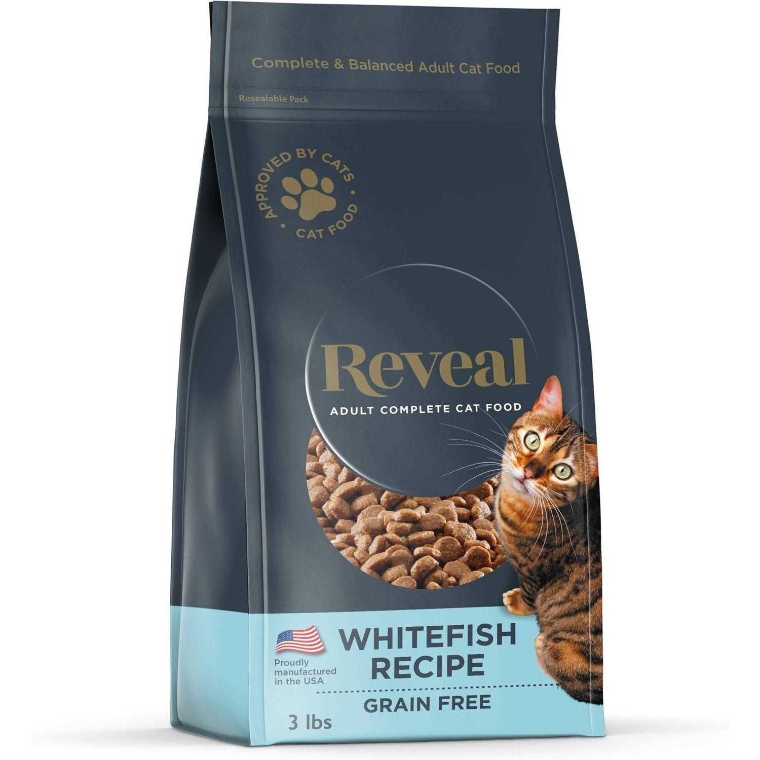 Reveal Grain Free Whitefish Recipe Natural Complete & Balanced Dry Cat Food - Healthber