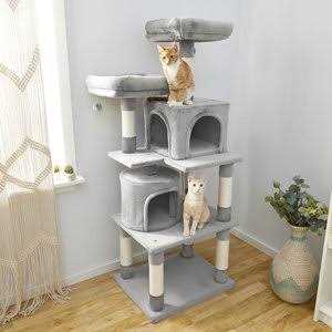 Frisco 68-in Faux Fur Cat Tree Condo - Healthber