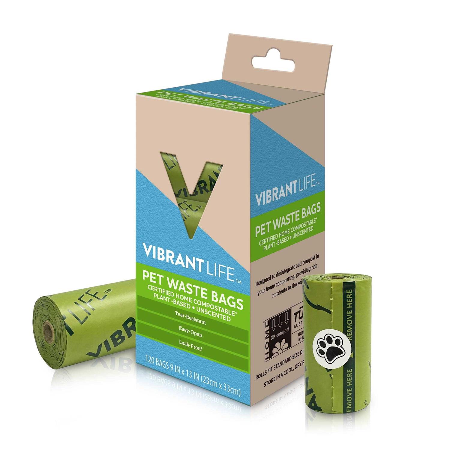 Vibrant Life Compostable and Planet-Friendly Pet Waste Bags Super Strong and Leak Proof - Healthber