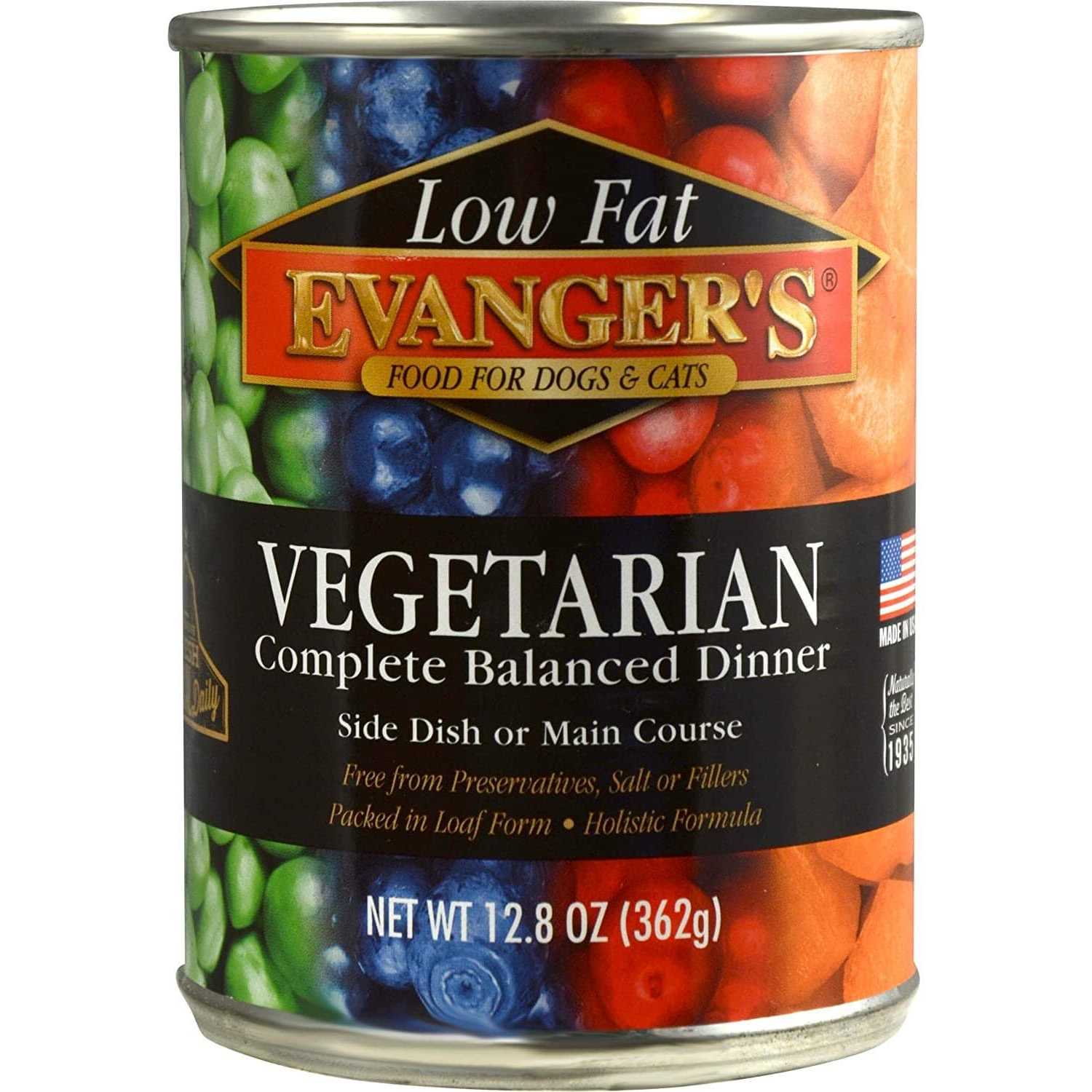 Evangers Low Fat Super Premium All Fresh Vegetarian Dinner Canine & Feline Canned Food - Healthber