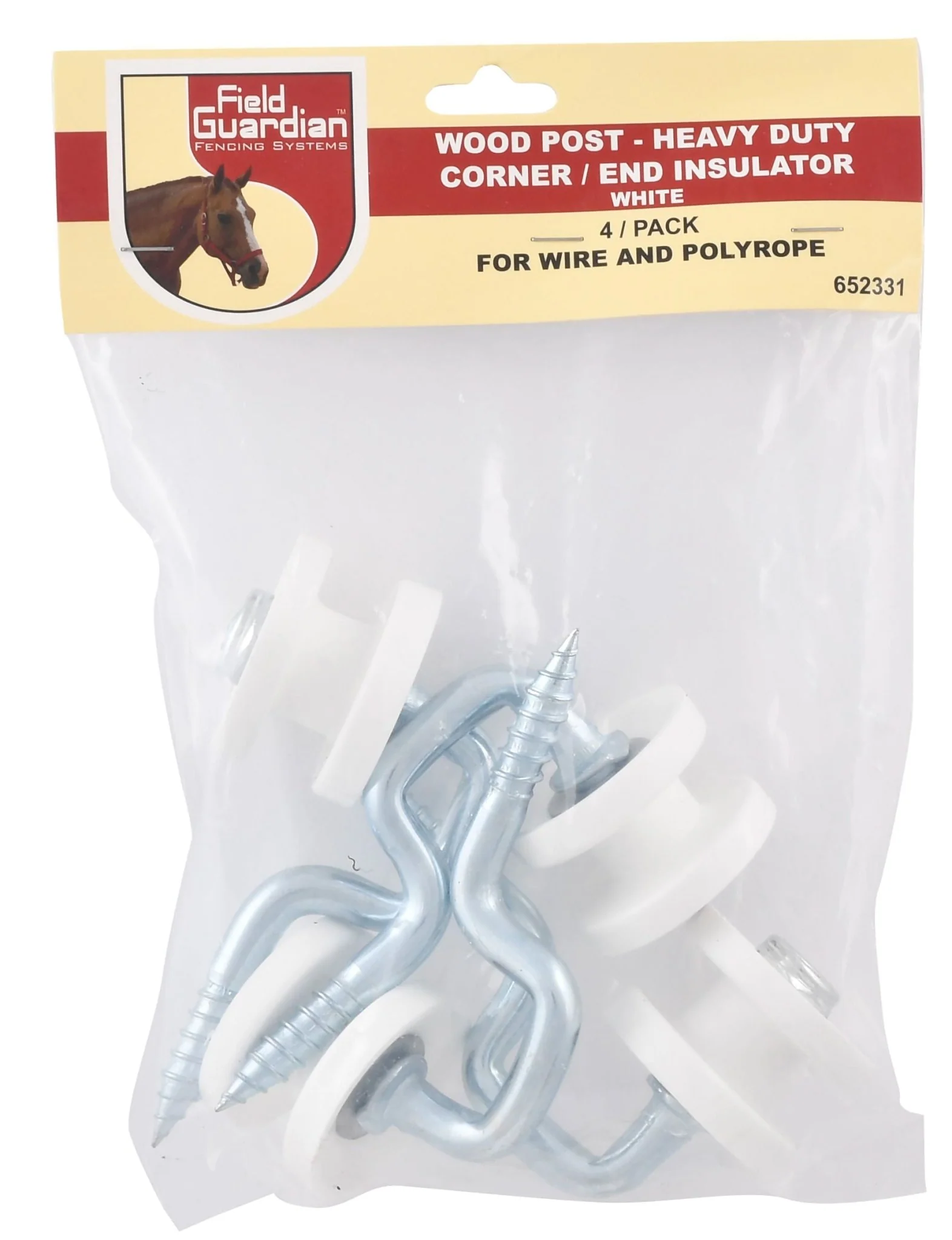 Wood Post Screw-In Corner Insulator, 4 pk - Healthber