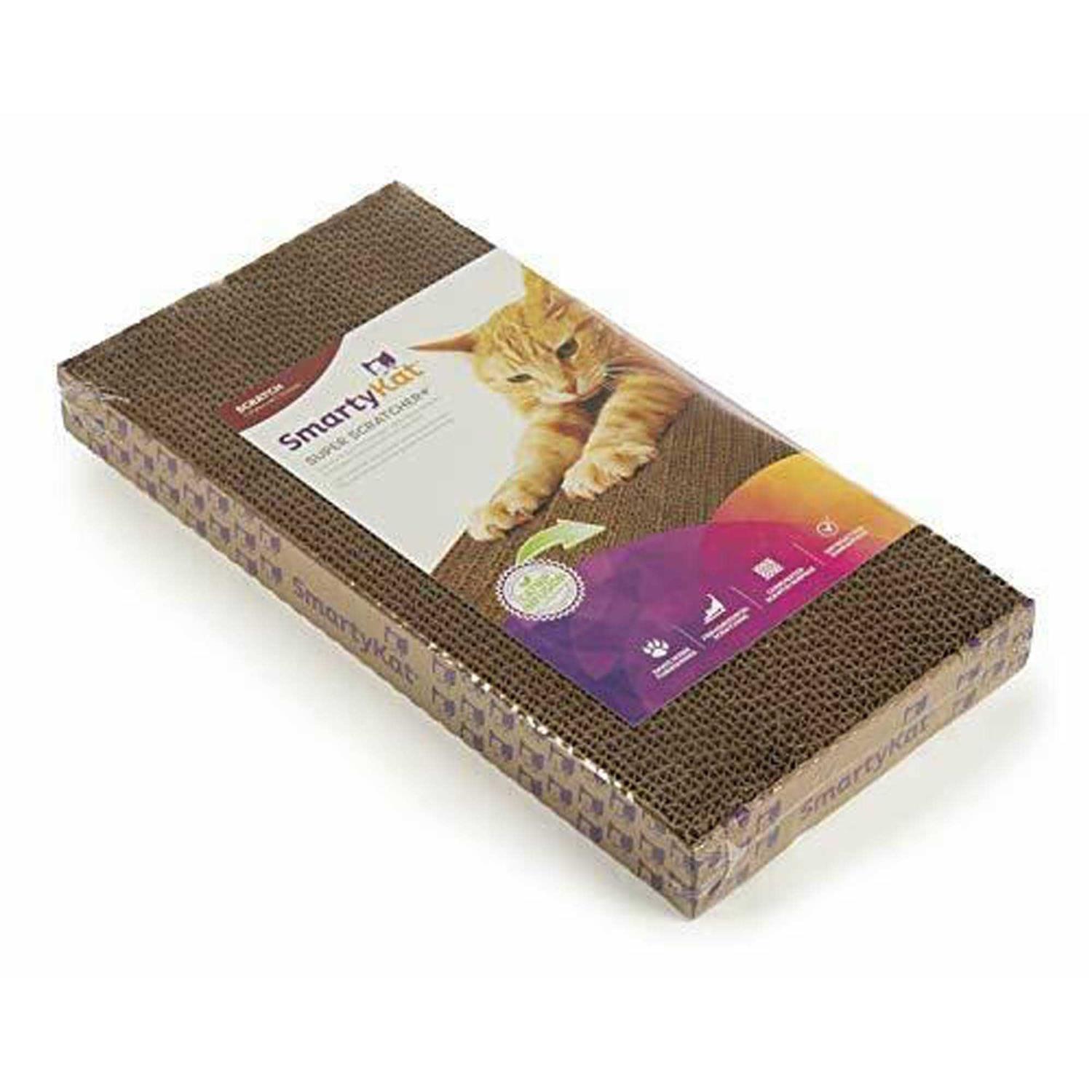 SmartyKat Super Scratcher+ Double Wide Corrugate with Catnip - Healthber