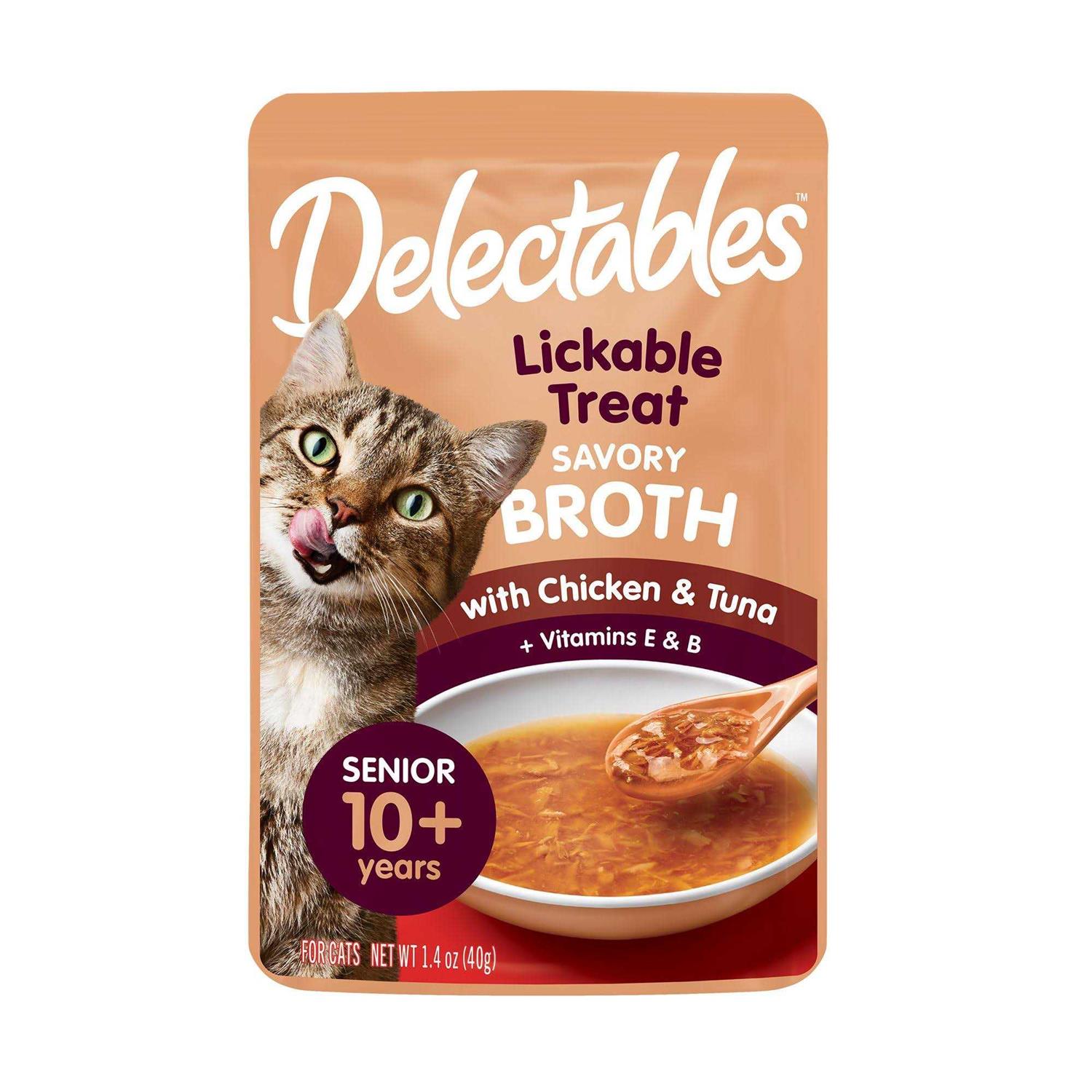 Delectables Chicken Savory Broths Lickable Cat Treat - Healthber