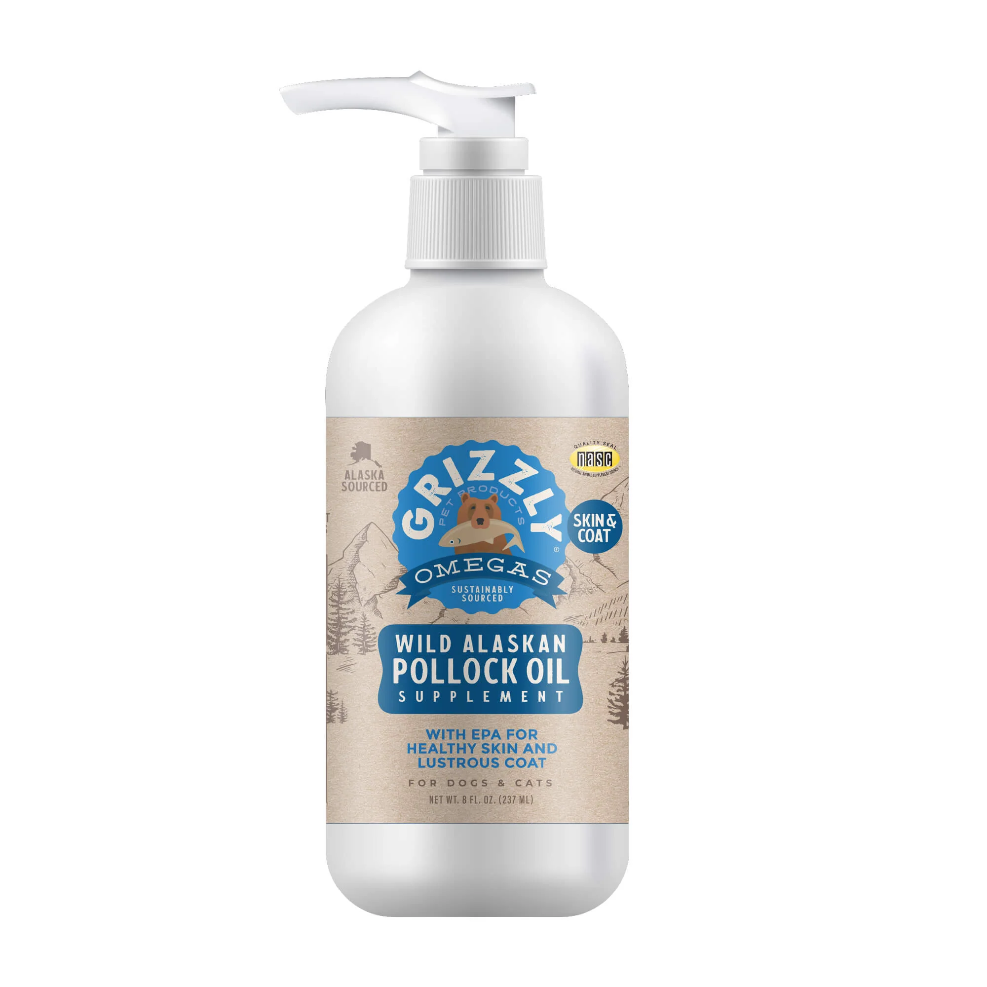 Grizzly Pollock Oil Dog Food Supplement - Healthber
