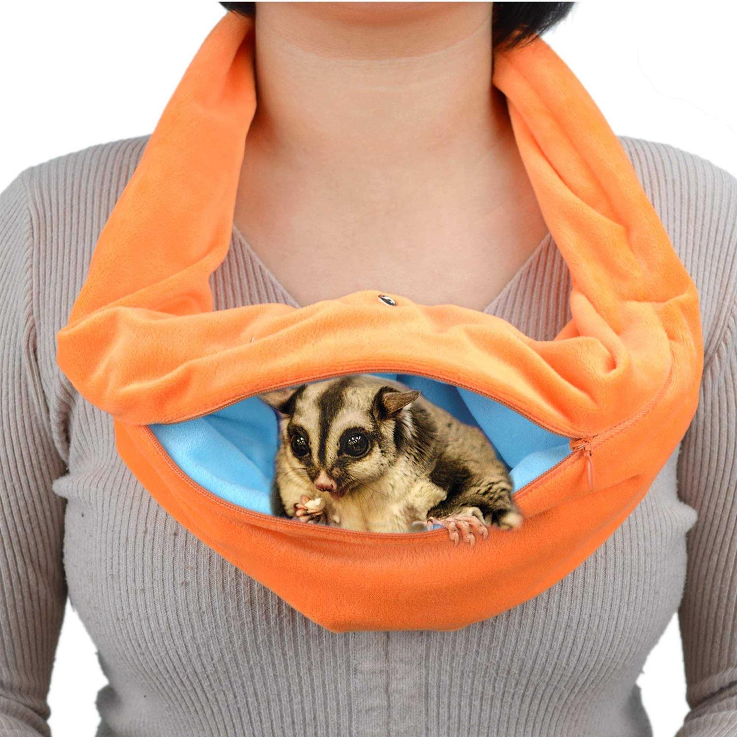 YUYUSO Sugar Glider Bonding Scarf Bonding Pouch Travel Sling Carrier Bag with 4 Air Holes for Pet Glider - Healthber