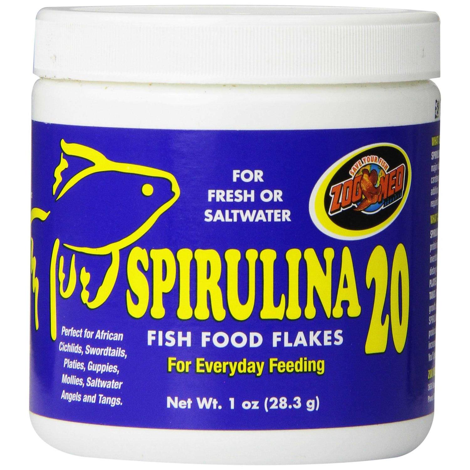 Zoo Med Spirulina 20 Fish Food Flakes - Healthber