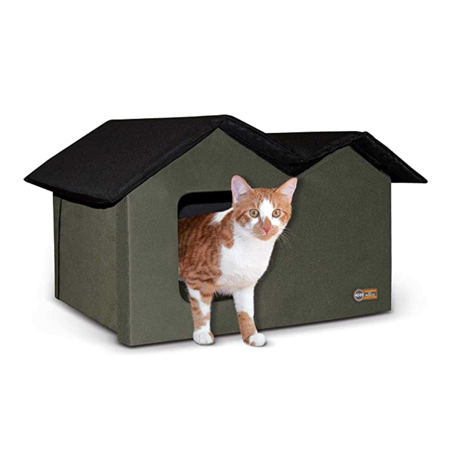 K&H Pet Products Extra-Wide Outdoor Kitty House - Healthber