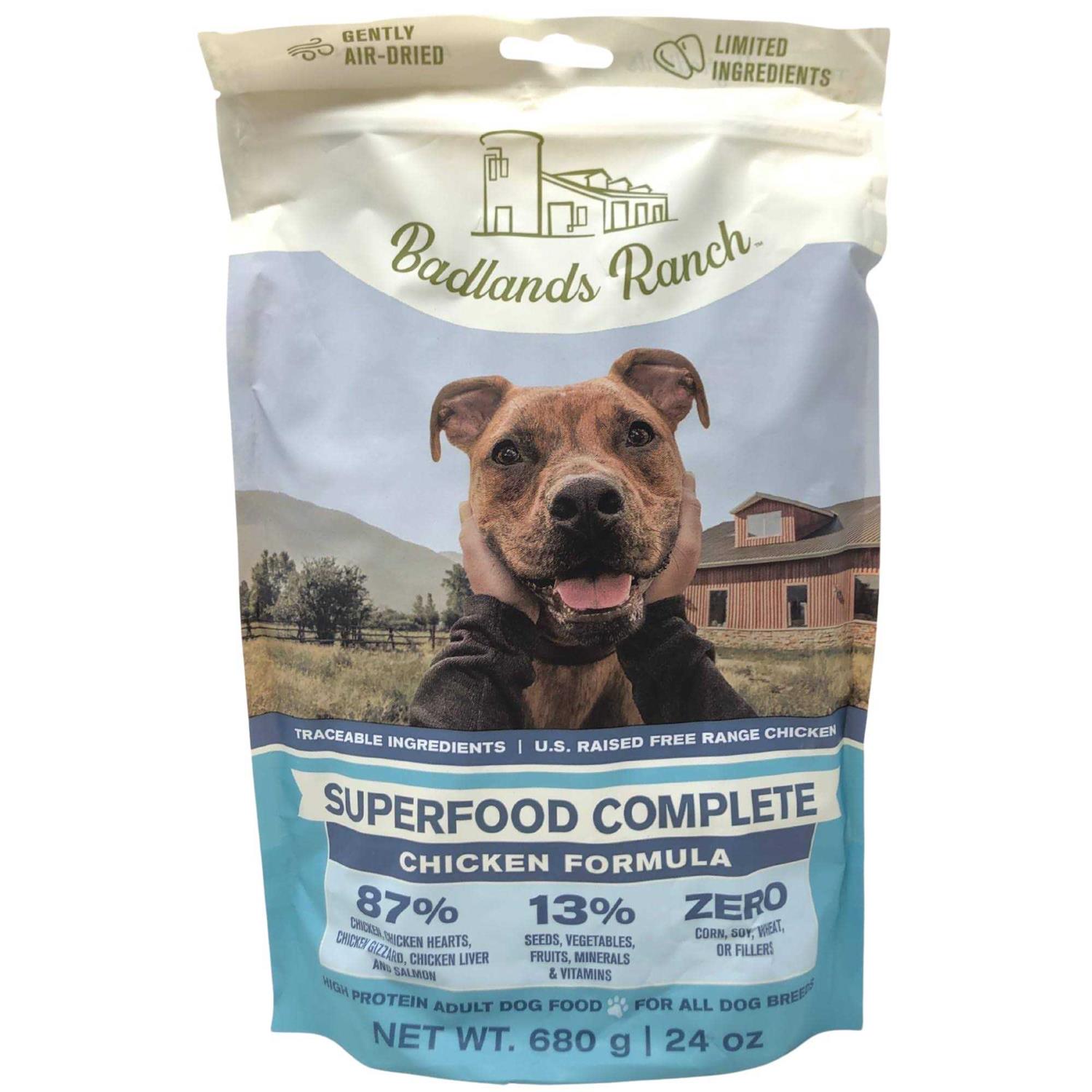 Badlands Ranch Superfood Complete Air Dried Chicken Dog Food - Healthber