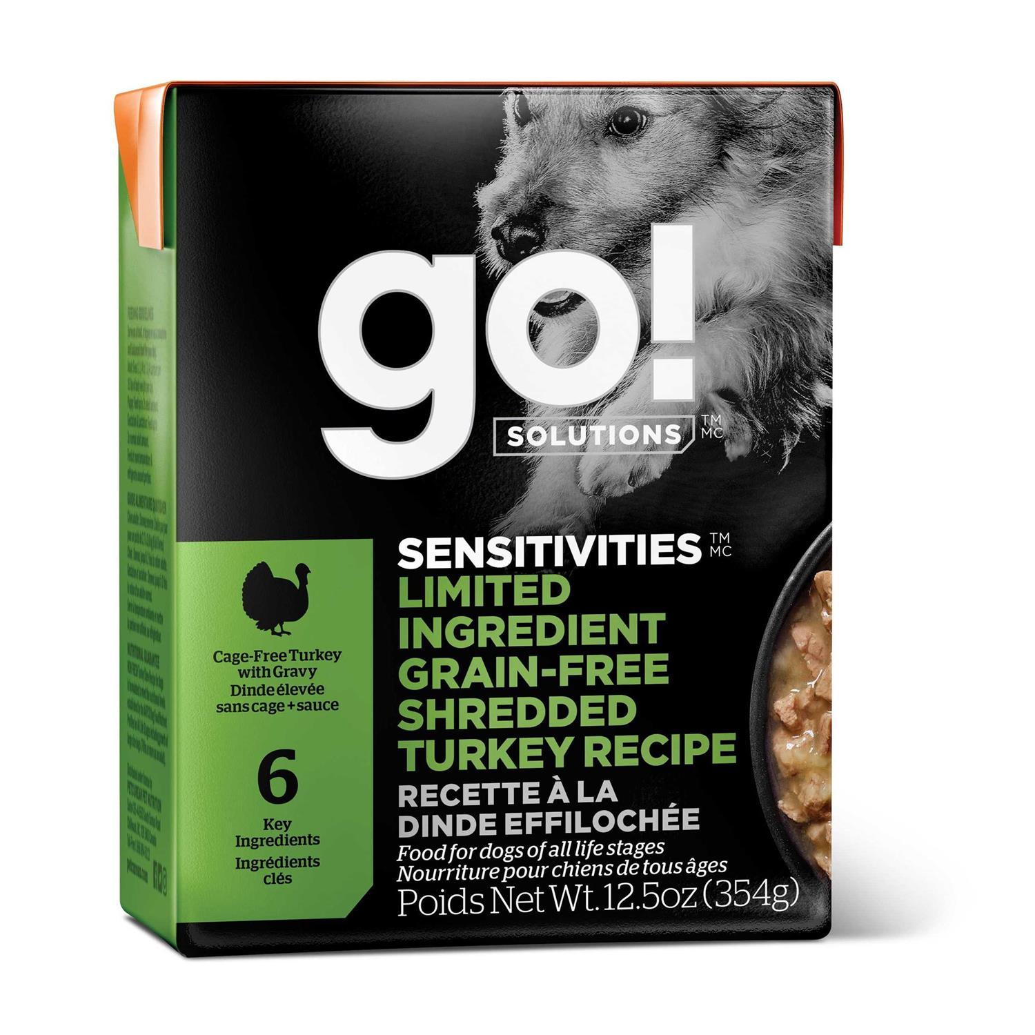 Go! Sensitivities Limited Ingredient Grain-Free Shredded Turkey Wet Dog Food - Healthber