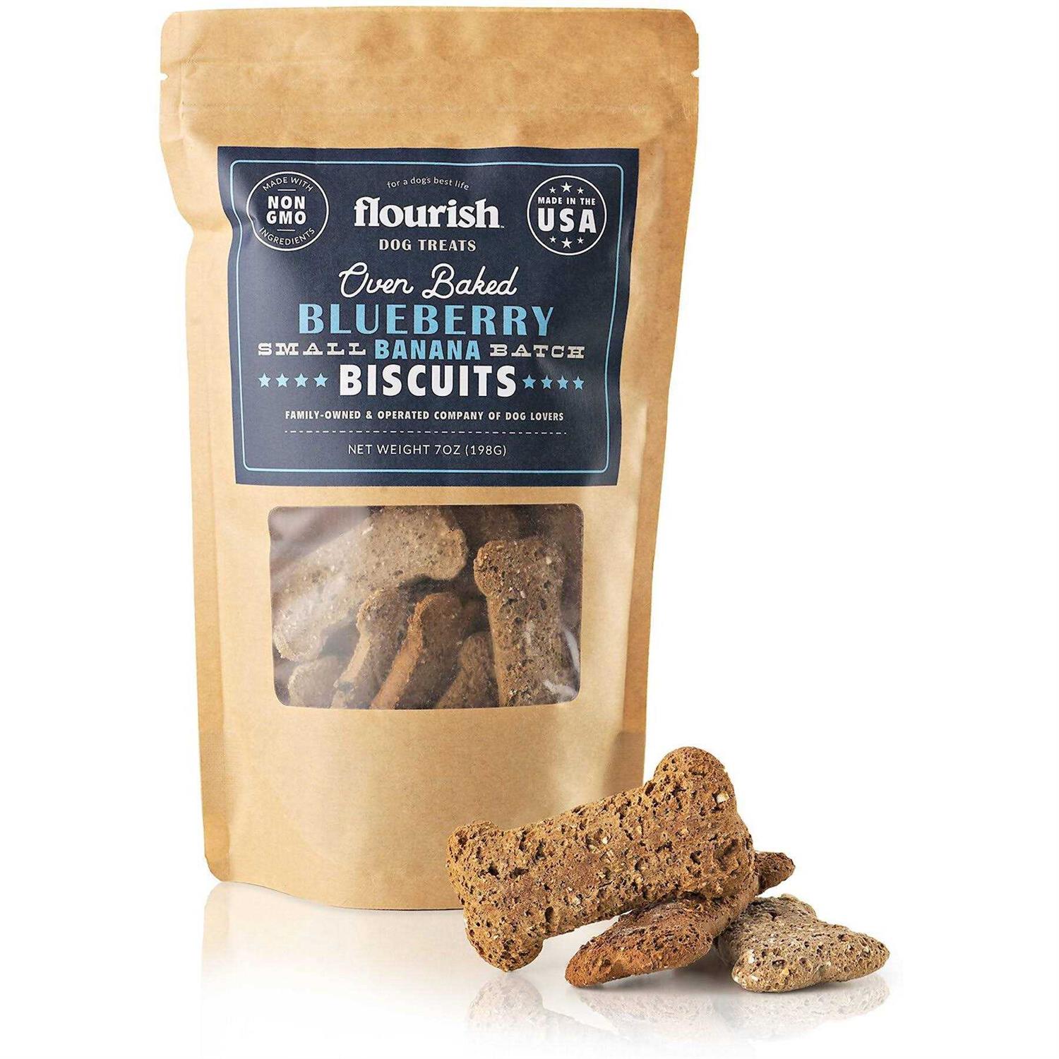 Flourish Peanut Butter Banana Biscuit Dog Treats - Healthber