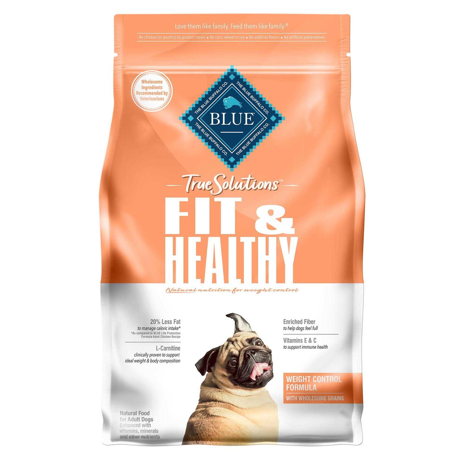 Blue Buffalo True Solutions Fit Healthy Weight Control Chicken Adult Dry Dog Food - Healthber