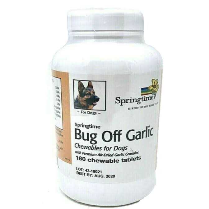 Springtime Bugoff Garlic Chewables 180Tabs for Dogs by All Vet Supply - Healthber