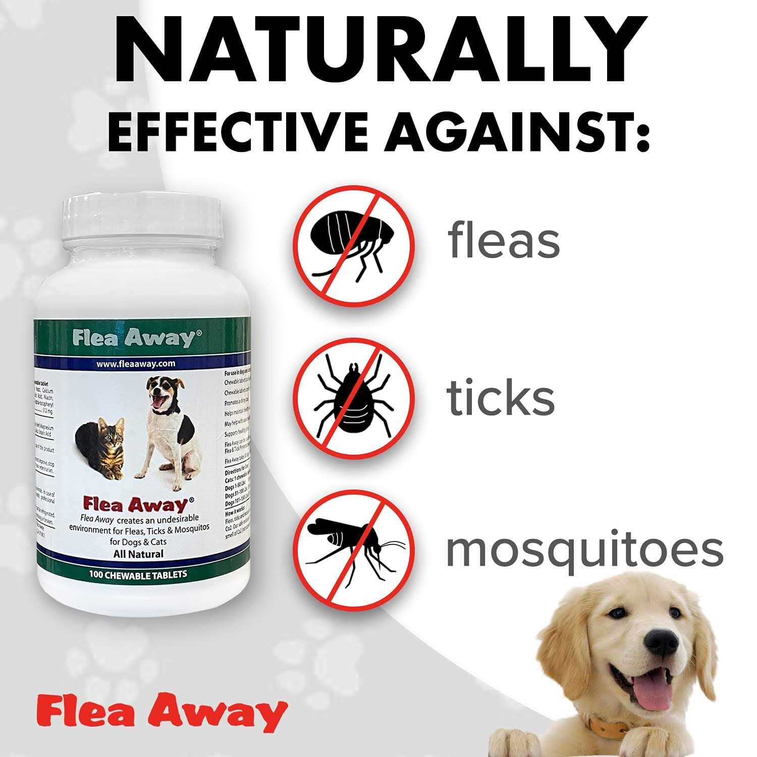 Flea Away Natural Flea Tick Mosquito Repellent for Dogs Cats - Healthber