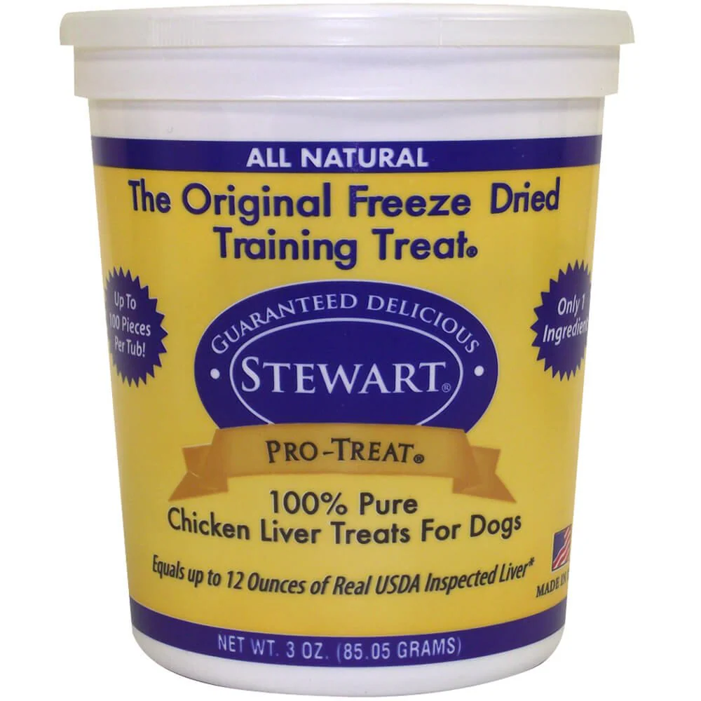 Stewart Pro-Treat Freeze Dried Chicken Liver Treats for Dogs, 3 oz - Healthber