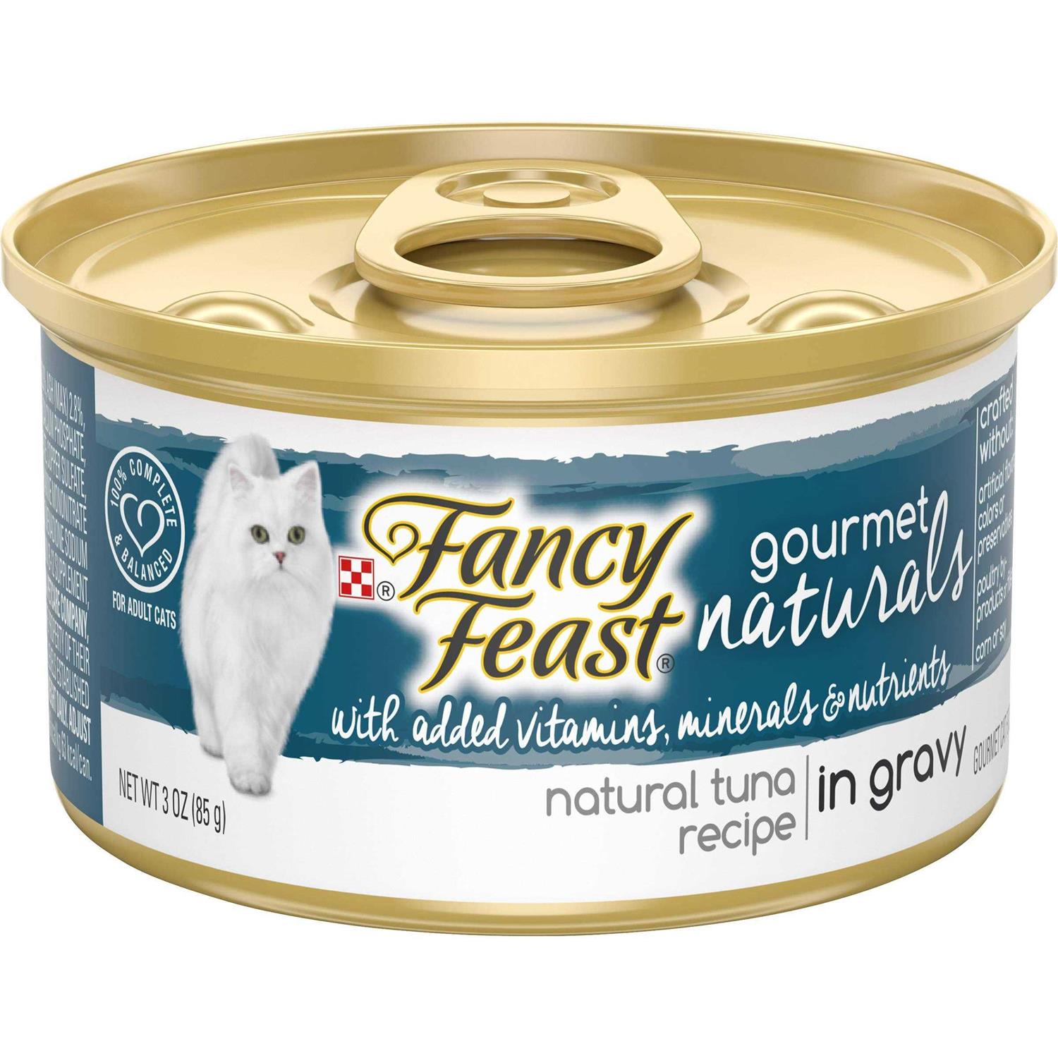 Fancy Feast Gourmet Naturals Tuna Recipe in Gravy Wet Cat Food - Healthber
