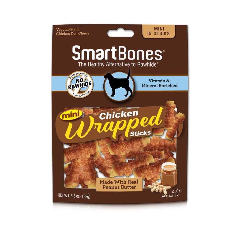 SmartBones Chicken Wrapped Peanut Butter Sticks - Healthber