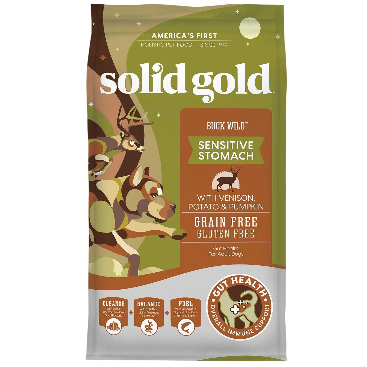 Solid Gold Grain-Free Venison Potato & Pumpkin Buck Wild Dry Dog Food - Healthber