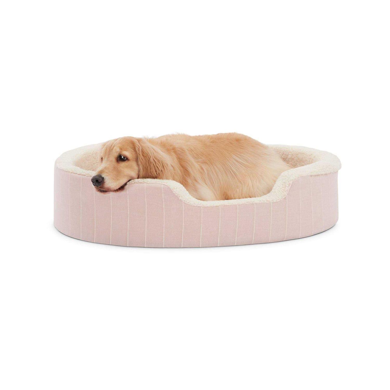 Top Paw Orthopedic Cuddler Striped Dog Bed - Healthber