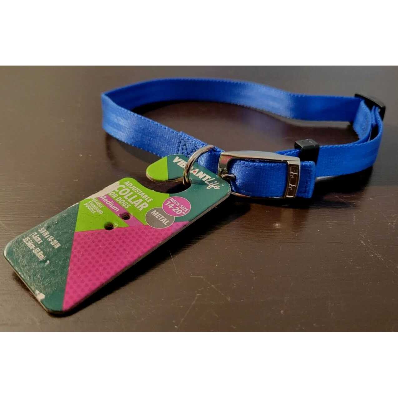 Vibrant Life Solid Dog Collar with Metal Buckle - Healthber