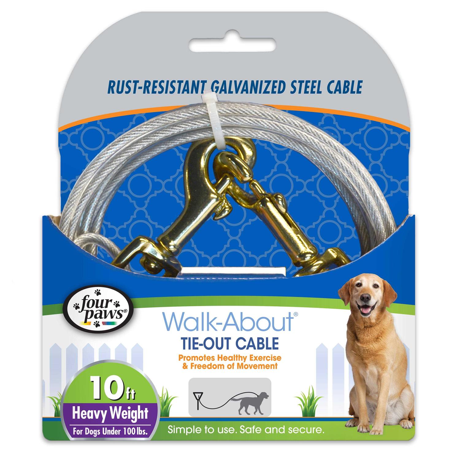 Four Paws Heavy Weight Tie Out Cable - Healthber