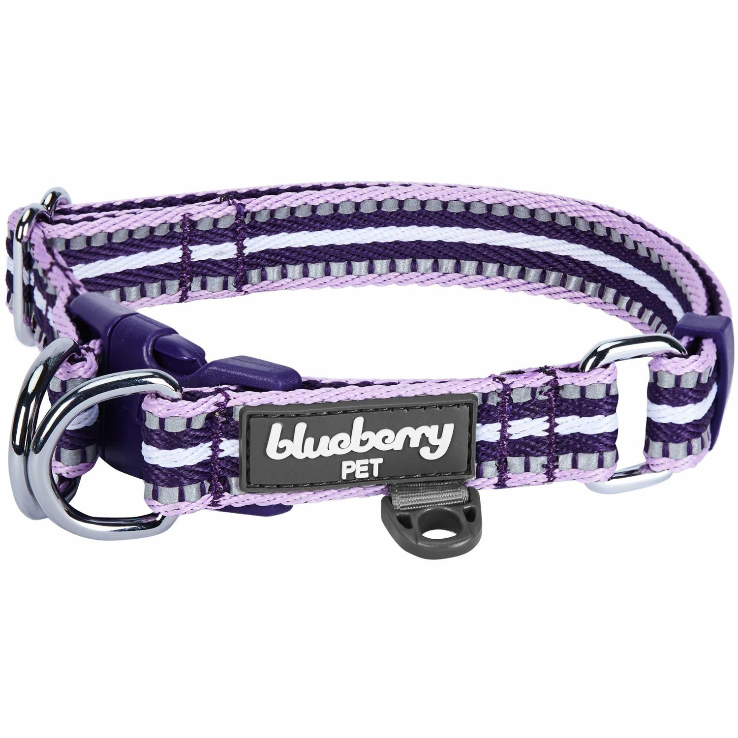 Blueberry Pet 3M Reflective Multi-Colored Stripe and Dog Collar - Healthber