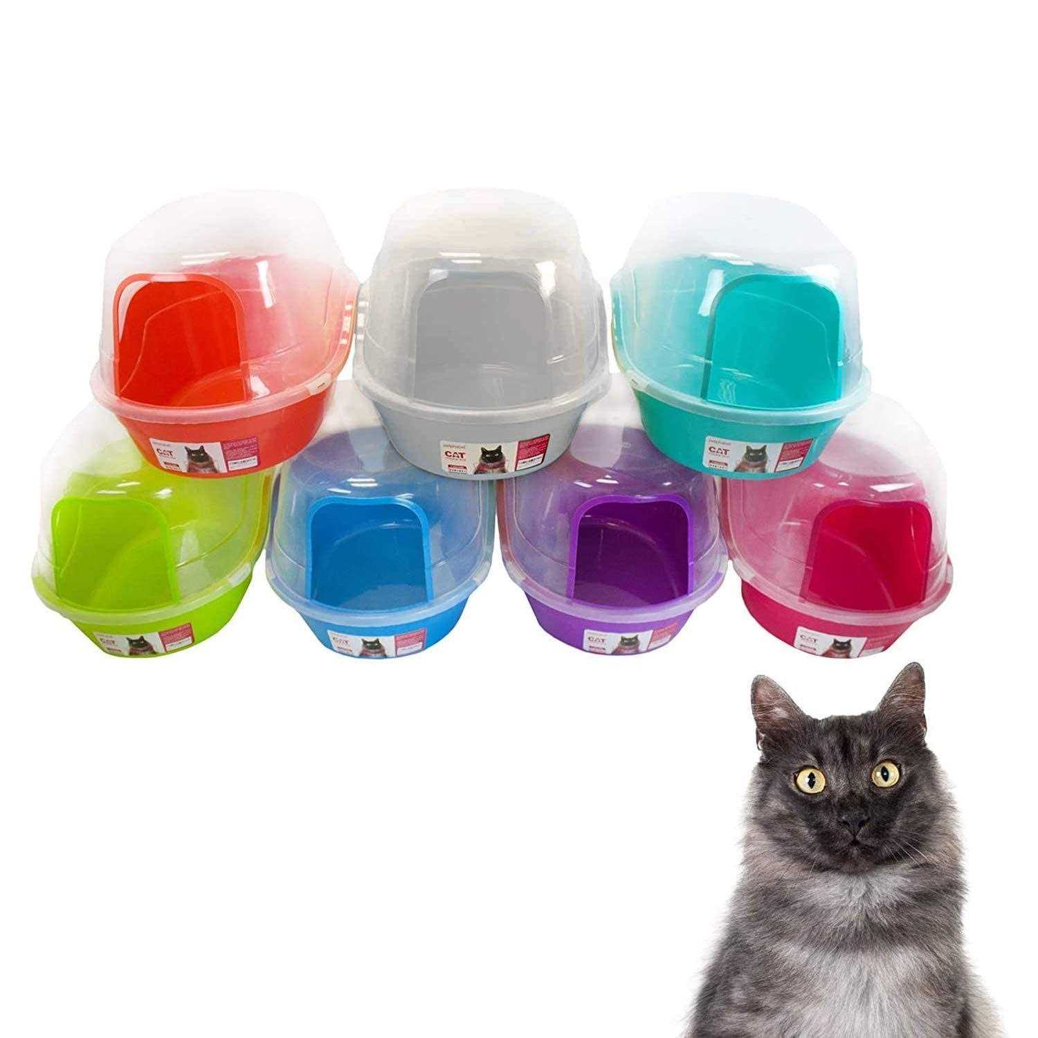 Petphabet Jumbo Hooded Cat Litter Box - Healthber