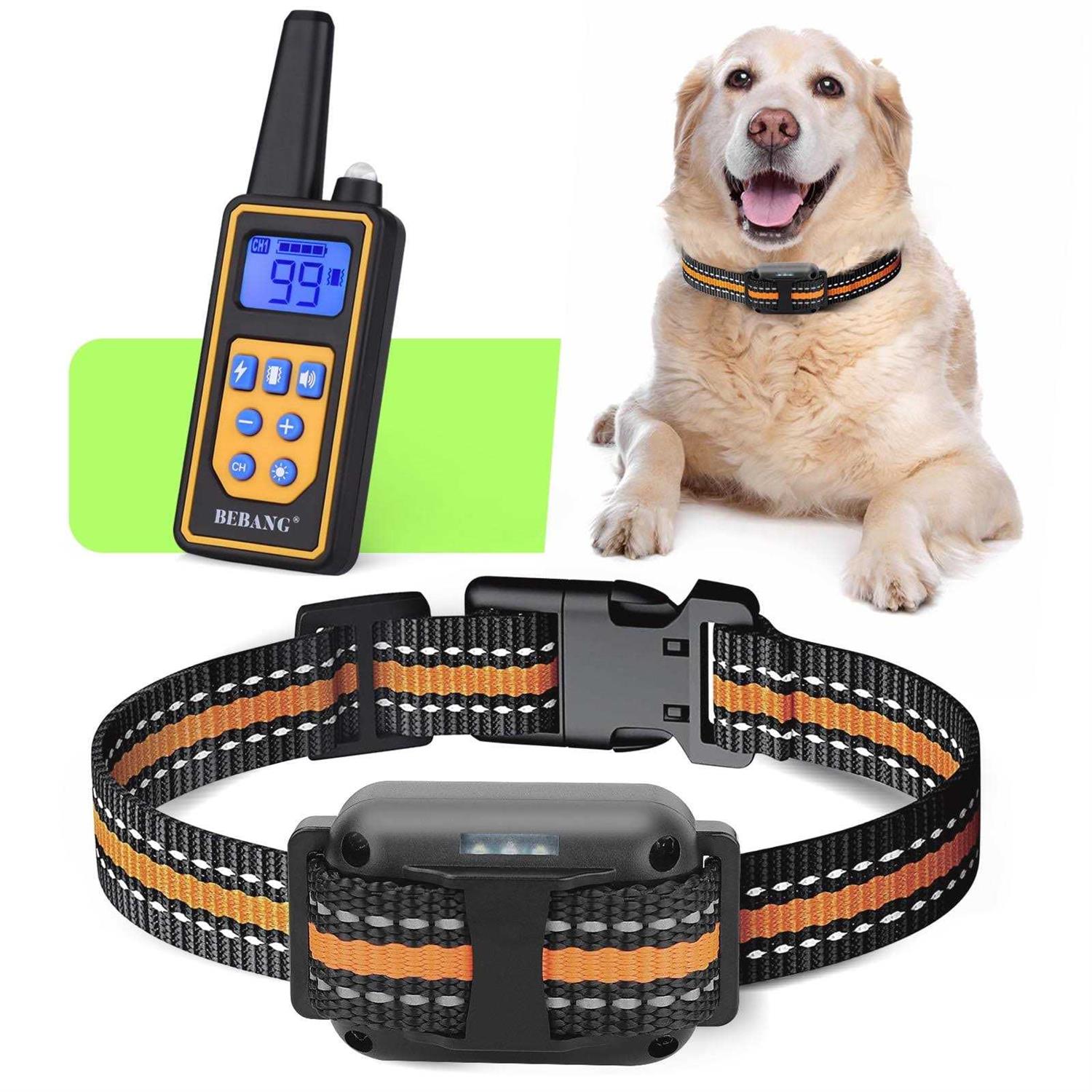 BEBANG 2600FT Dog Training Collar Dog Shock Collar with Remote 3 Modes Beep Vibration Shock - Healthber