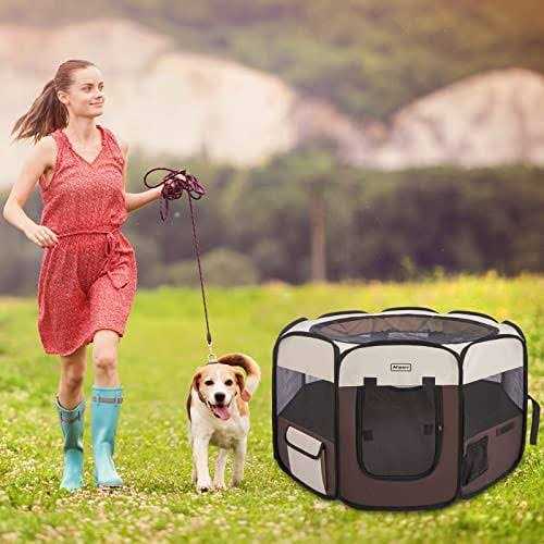 Aliparr Portable Pet Playpen,Dog Playpen Foldable Pet Exercise Pen Tents for Dogscatsrabbitspets,Cat Playpen Indooroutdoor Travel Camping Use - Healthber