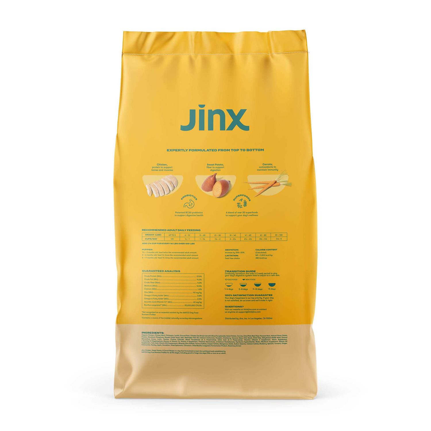 Jinx Chicken Sweet Potato & Carrot Dry Dog Food - Healthber