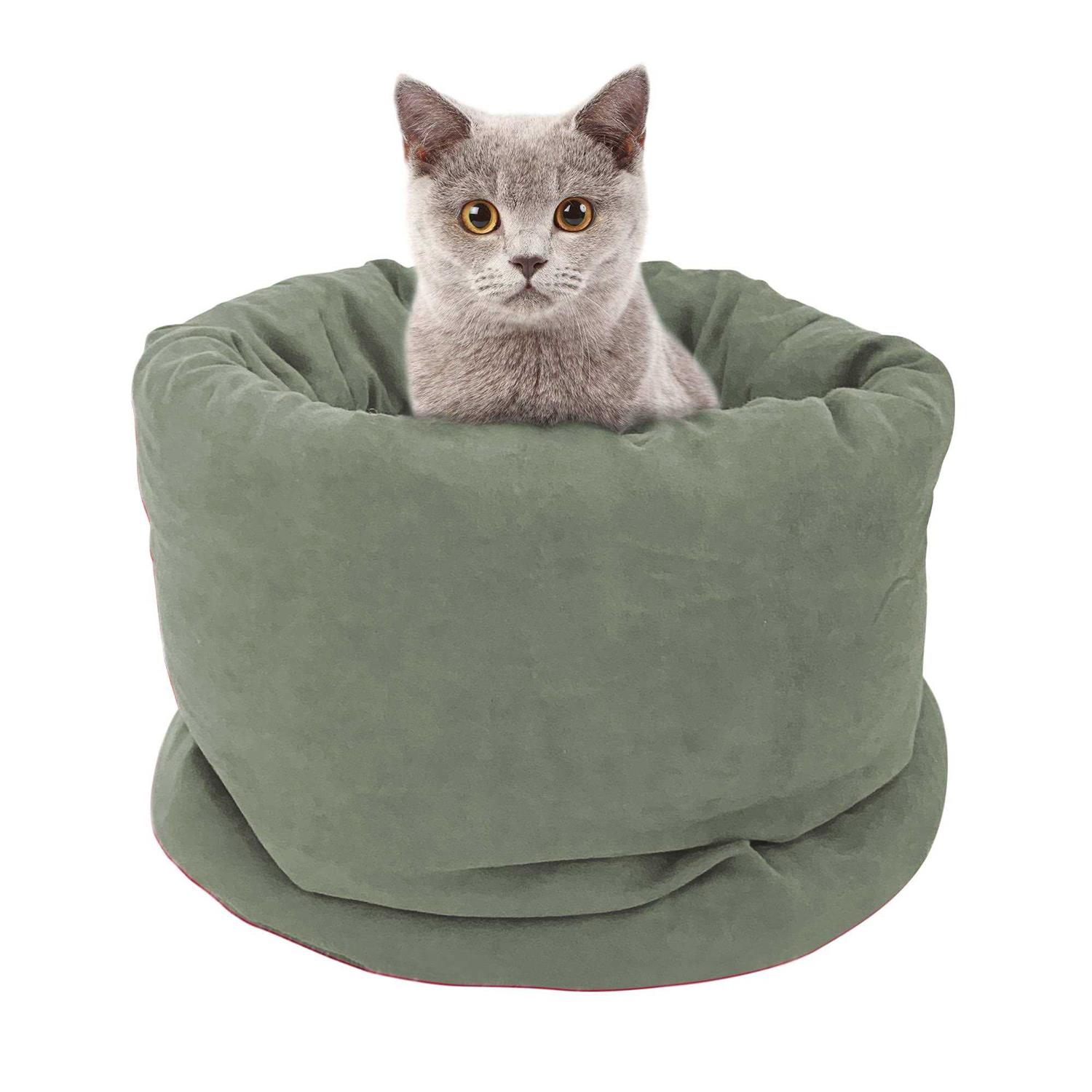 Goopaws 4 in 1 Self Warming Burrow Cat Bed - Healthber