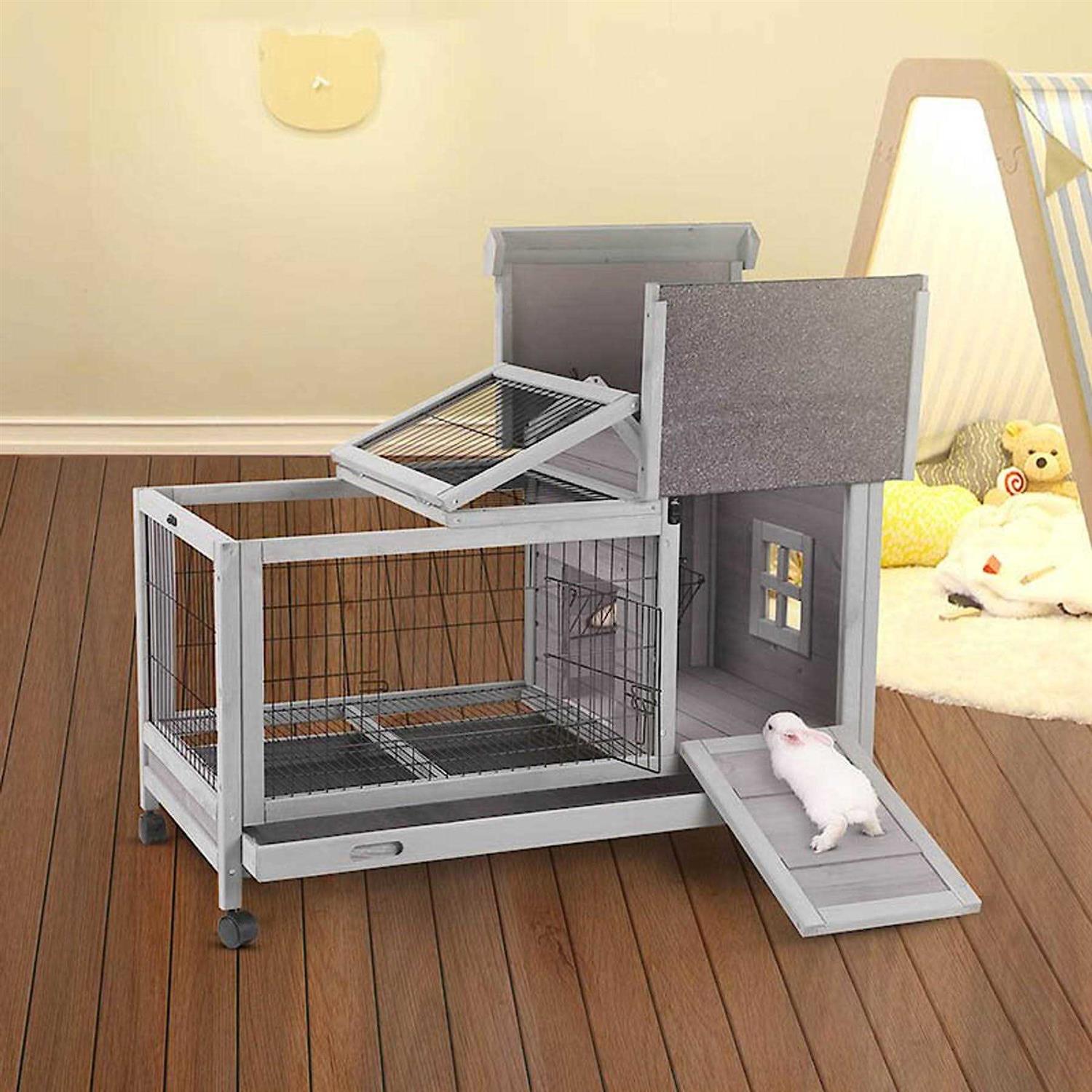Aivituvin Rabbit Hutch Bunny Cage AIR24 - Healthber
