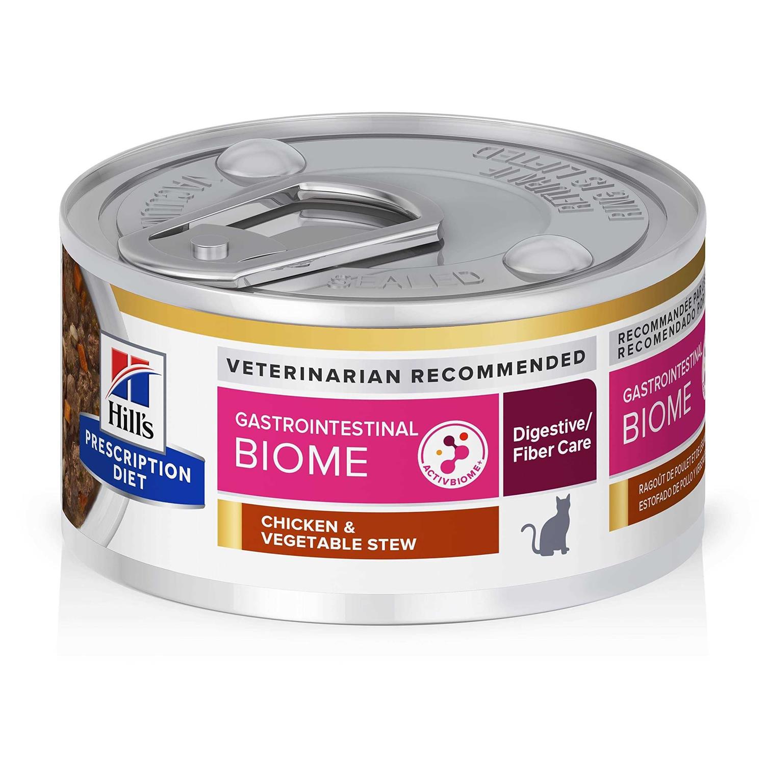Hill’s Prescription Diet Gastrointestinal Biome Digestive/Fiber Care Chicken & Vegetable Stew Wet Cat Food - Healthber