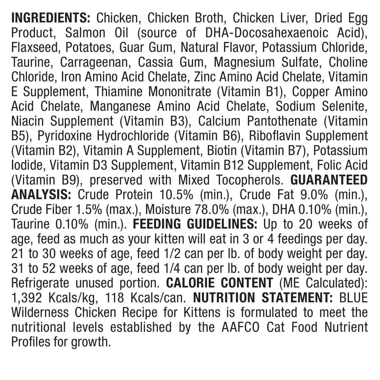 Blue Buffalo Wilderness Kitten Food Grain Free Chicken - Healthber