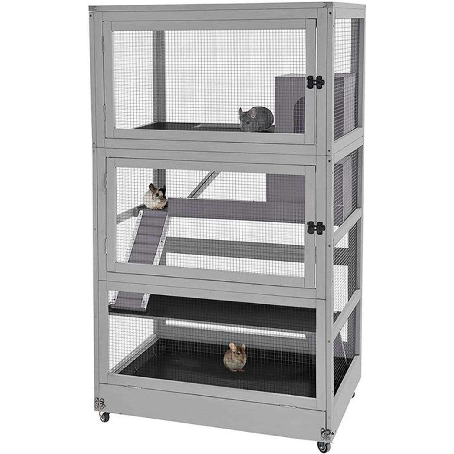 Aivituvin Large Wooden Chinchilla Ferret Cage AIR56 - Healthber