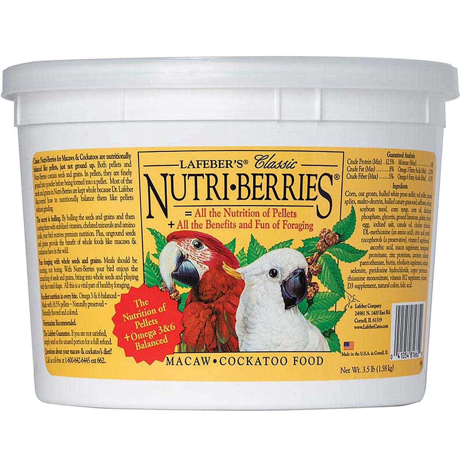 Lafeber Classic Nutri-Berries Macaw & Cockatoo Food - Healthber