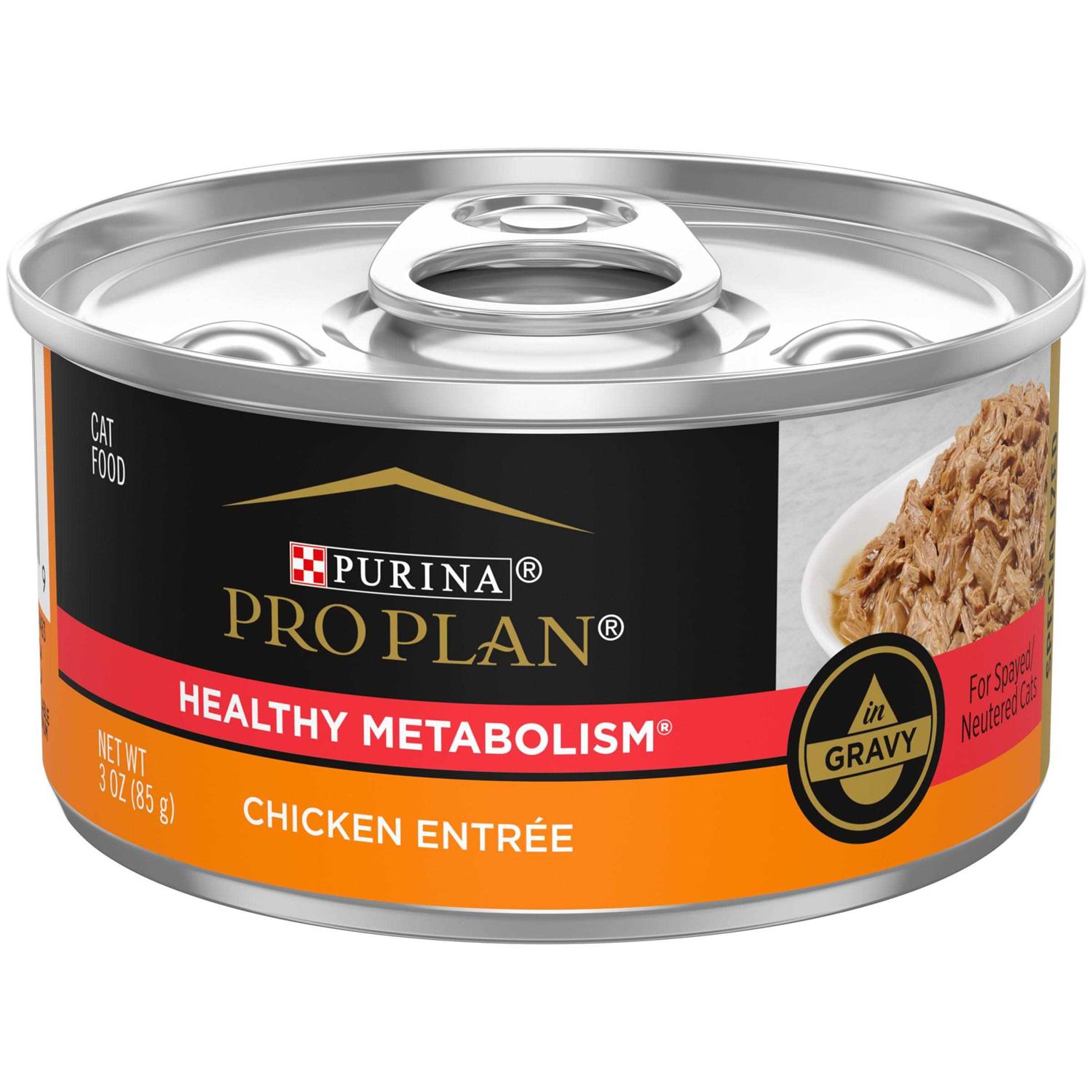 Purina Pro Plan Focus Adult Healthy Metabolism Formula Chicken Entree in Gravy Canned Cat Food - Healthber