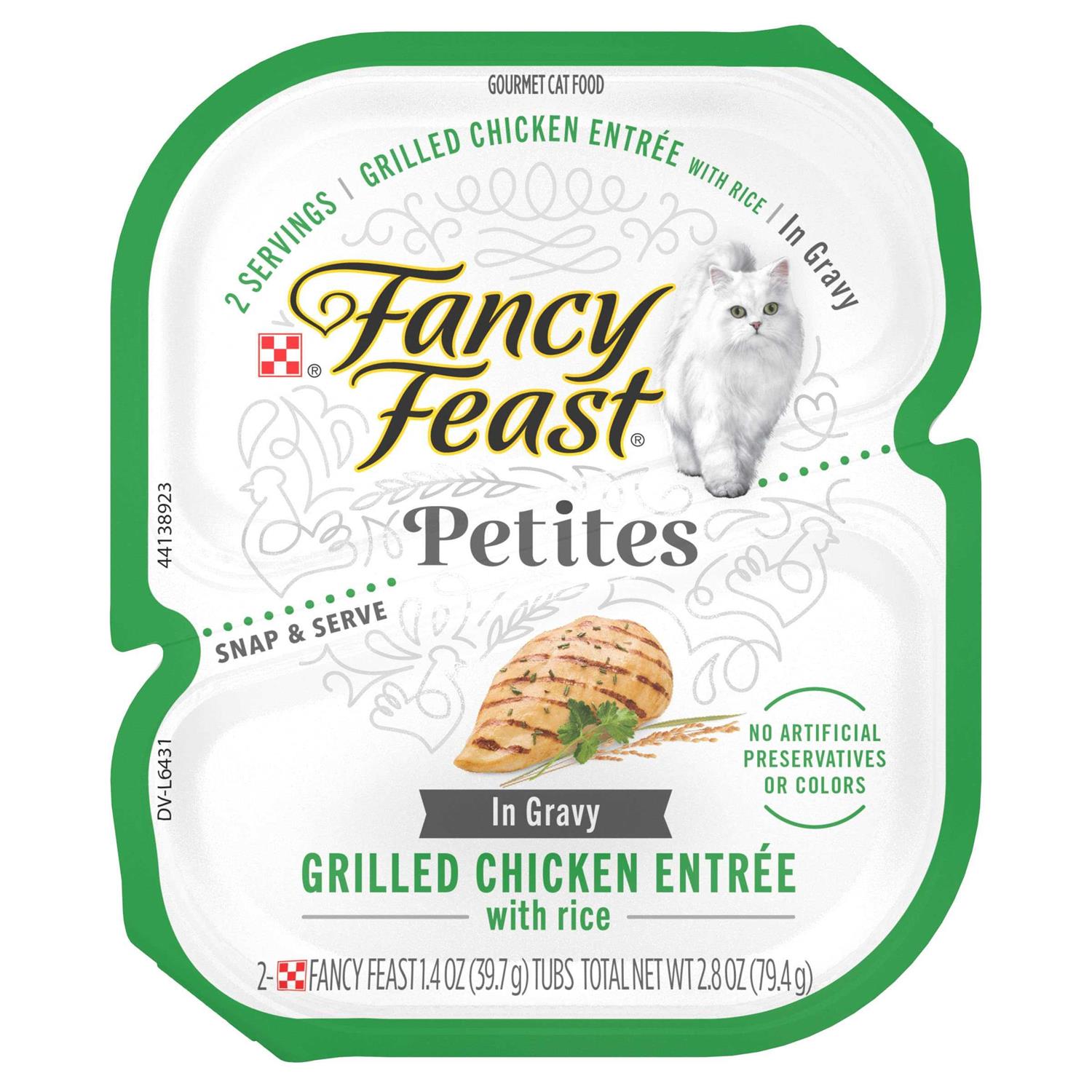 Fancy Feast Petites Grilled Chicken with Rice Entree Gourmet Gravy Wet Cat Food - Healthber