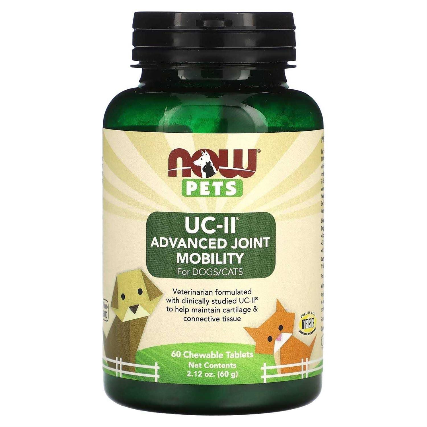 NOW Foods UC-II Advanced Joint Mobility for Dogs & Cats - Healthber