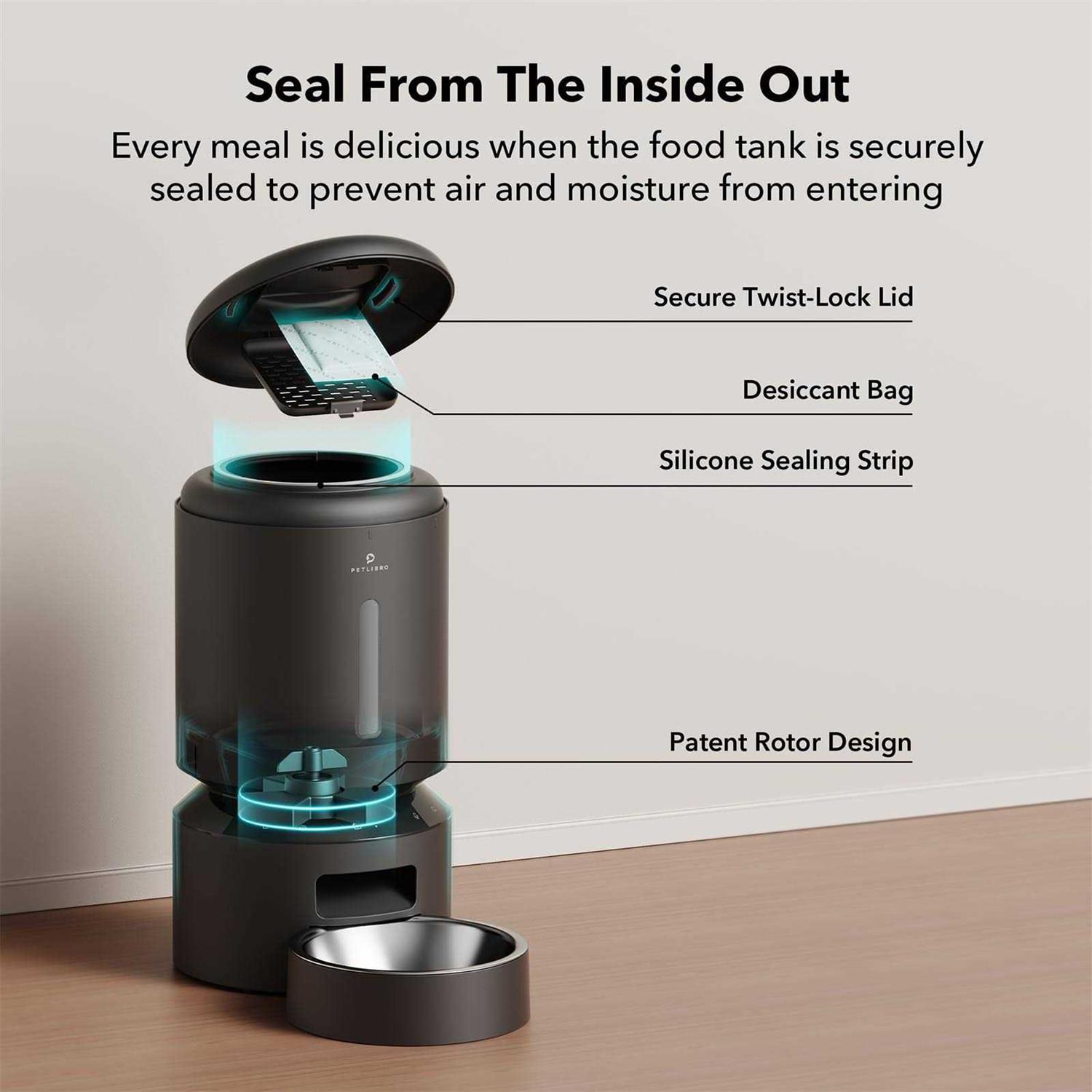 PETLIBRO Granary WiFi Automatic Pet Feeder 5L for Cat & Dog - Healthber