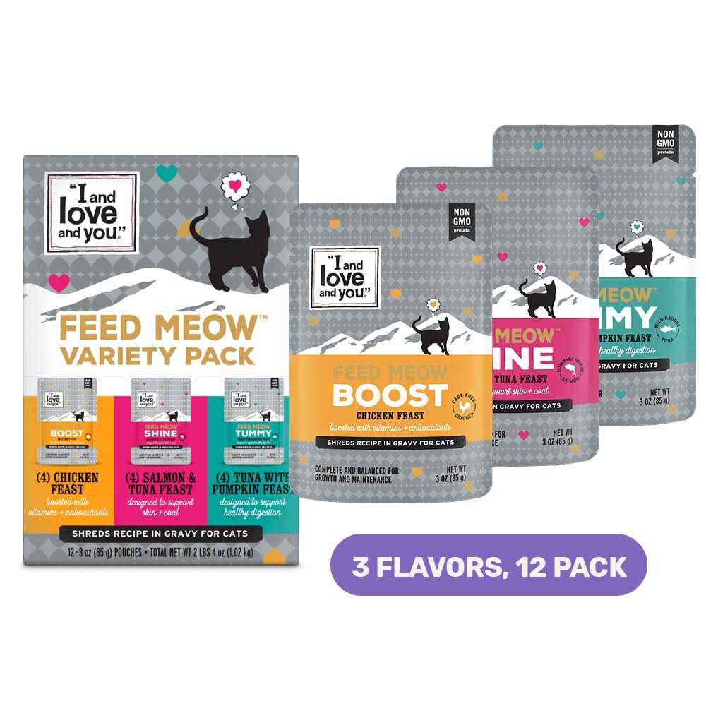 I and love and you Feed Meow Cat Food 12ct Variety Pack - Healthber