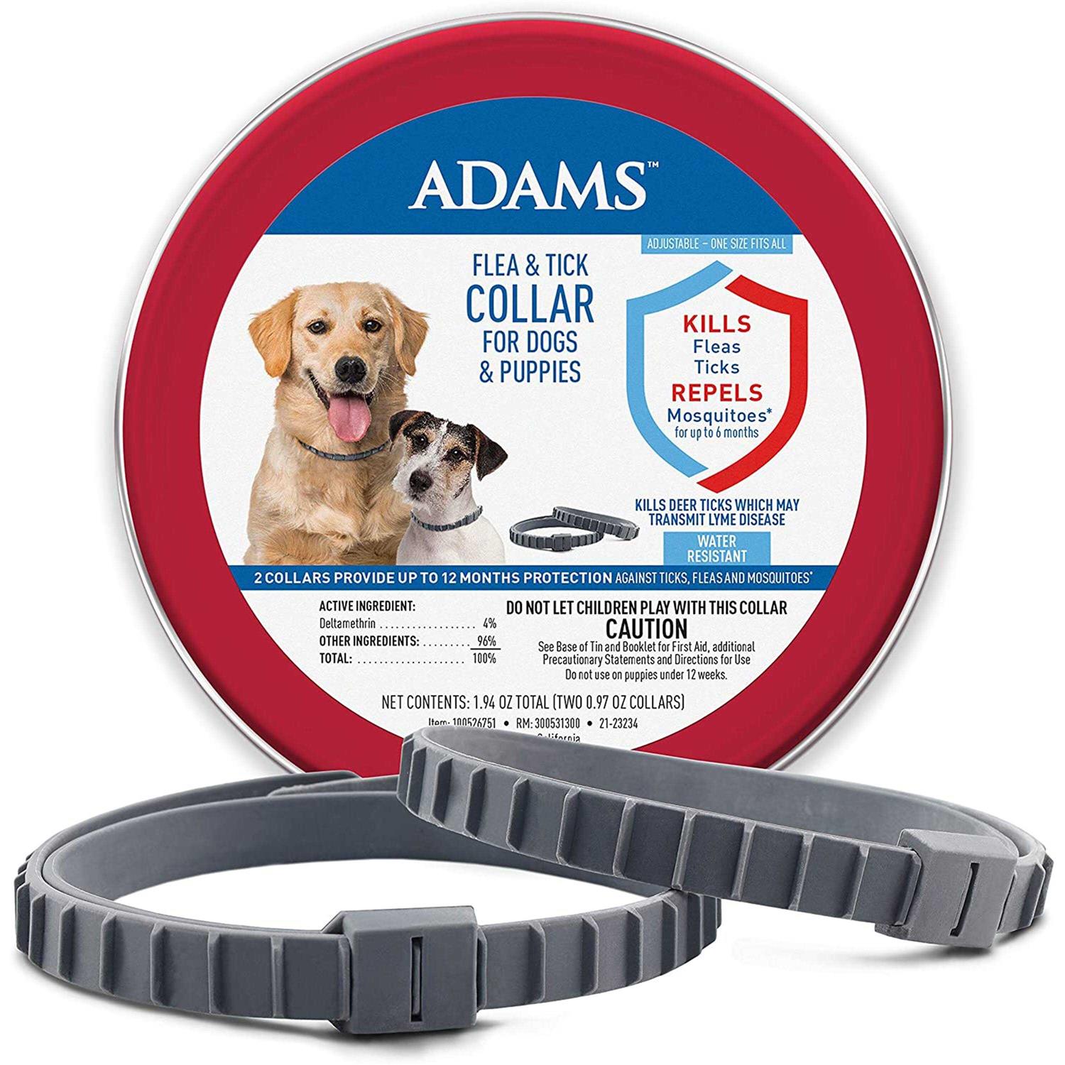 Adams Flea Tick Collar Plus for Dogs Puppies - Healthber