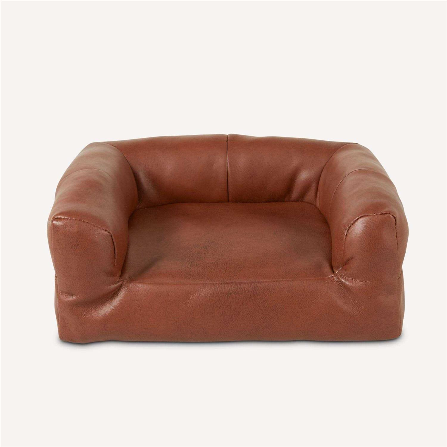 Nate & Jeremiah Faux Leather Brown Couch - Healthber