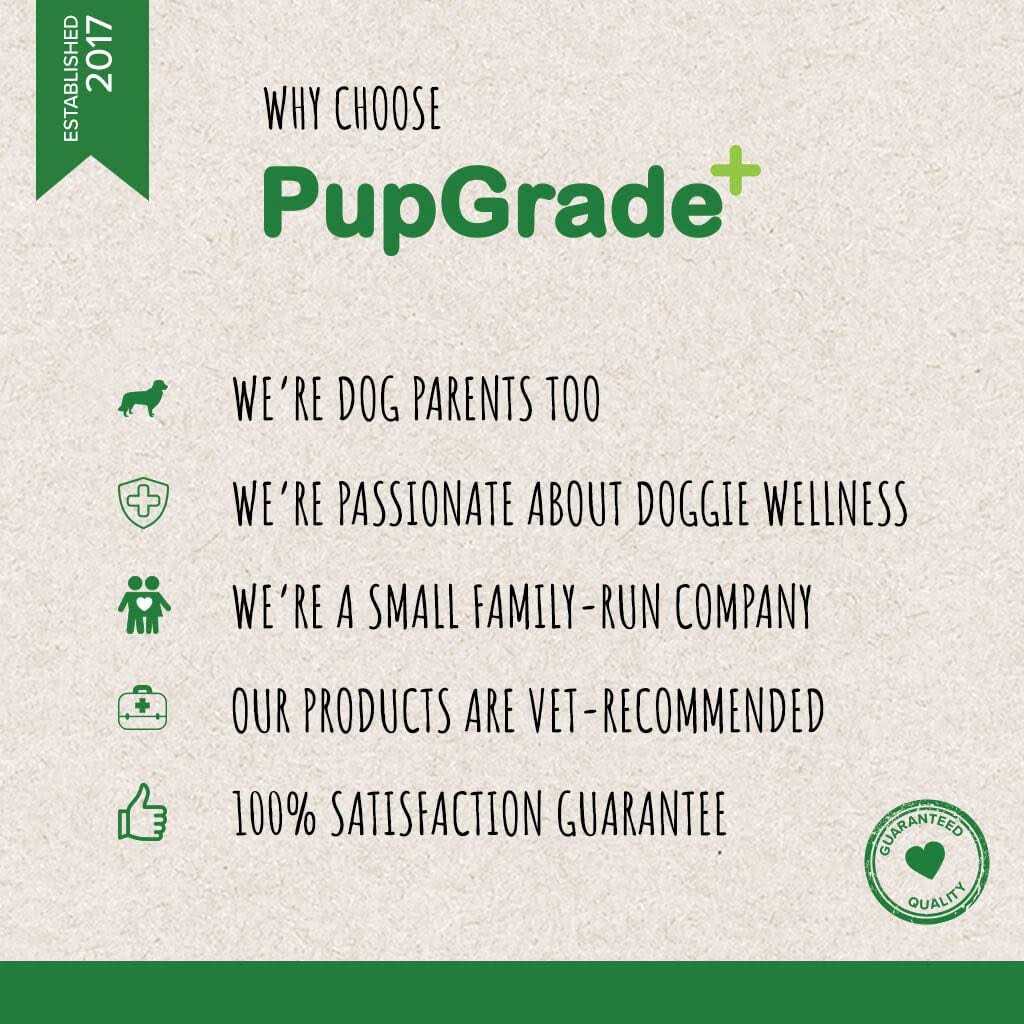 PupGrade Joint Support Supplement for Dogs Natural Glucosamine Chondroitin & MSM Soft Chews for Hip and Joint Pain Relief - Healthber