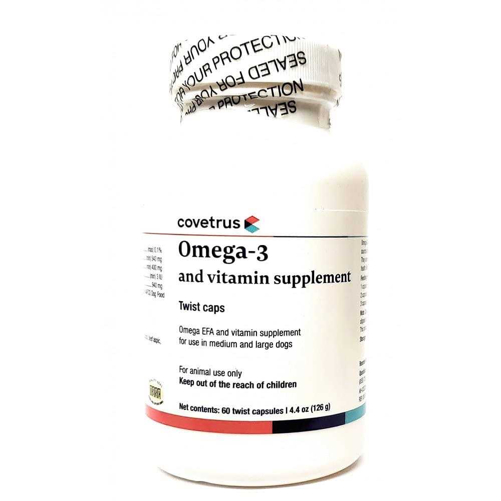 Covetrus Omega 3 Plus Twist Tips for Medium to Large Dogs 60 Capsules - Healthber