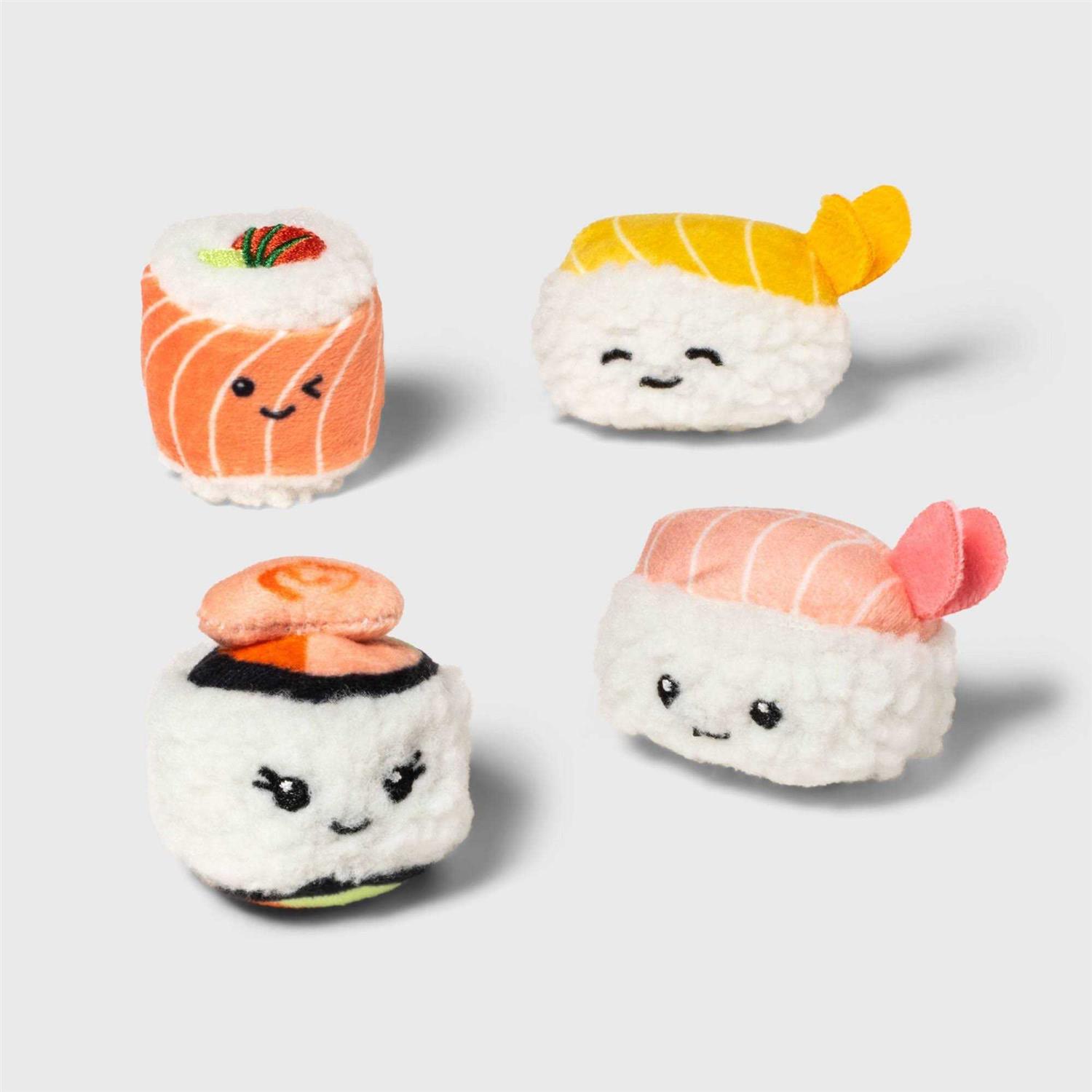 Boots & Barkley Smiling Sushi Flush Cat Toy - Healthber