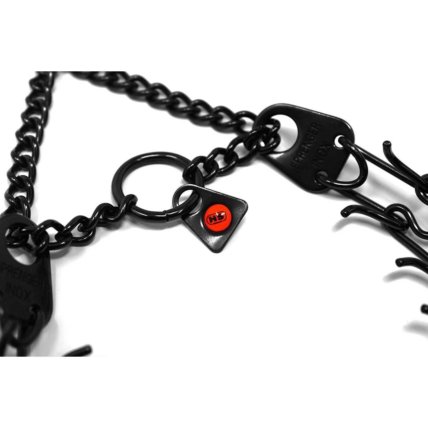 Herm Sprenger Black Stainless Steel Prong Dog Training Collar with Swivel Ultra-Plus Pet Pinch Collar No-Pull Collar for Dogs Anti Pull Training - Healthber