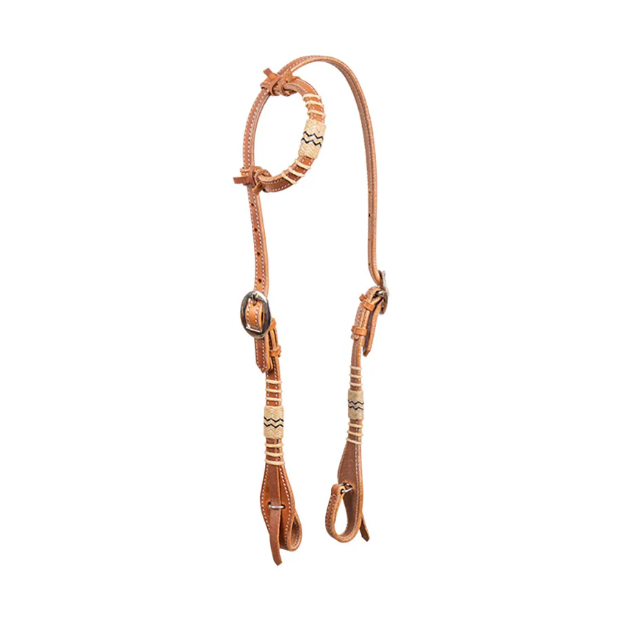 Harness and Rawhide One Ear Leather Headstall - Healthber