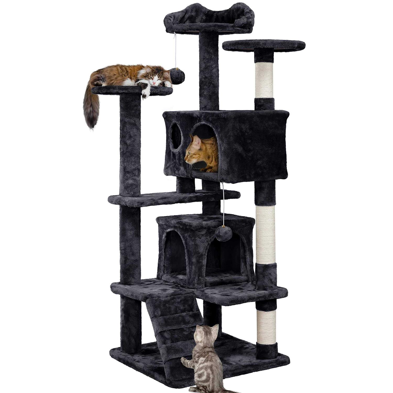 Yaheetech 54in Cat Tree Tower Condo Furniture Scratch Post for Kittens Pet House Play - Healthber